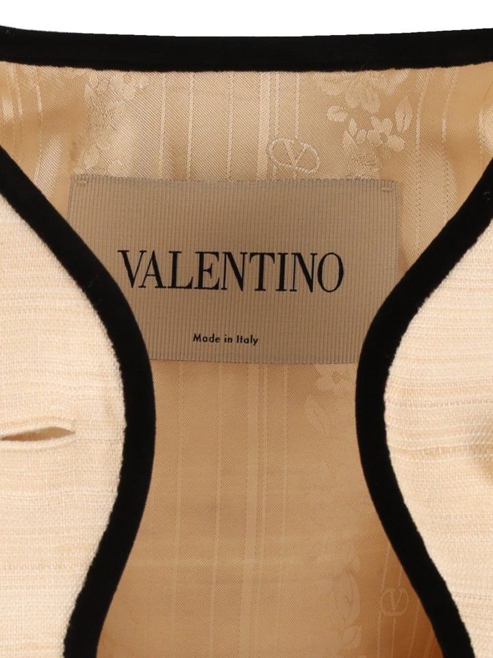 Valentino Garavani Silk And Linen Blazer Giacche - Bianco | 8507131abdefc675f2dbfcdf891770675d55a257