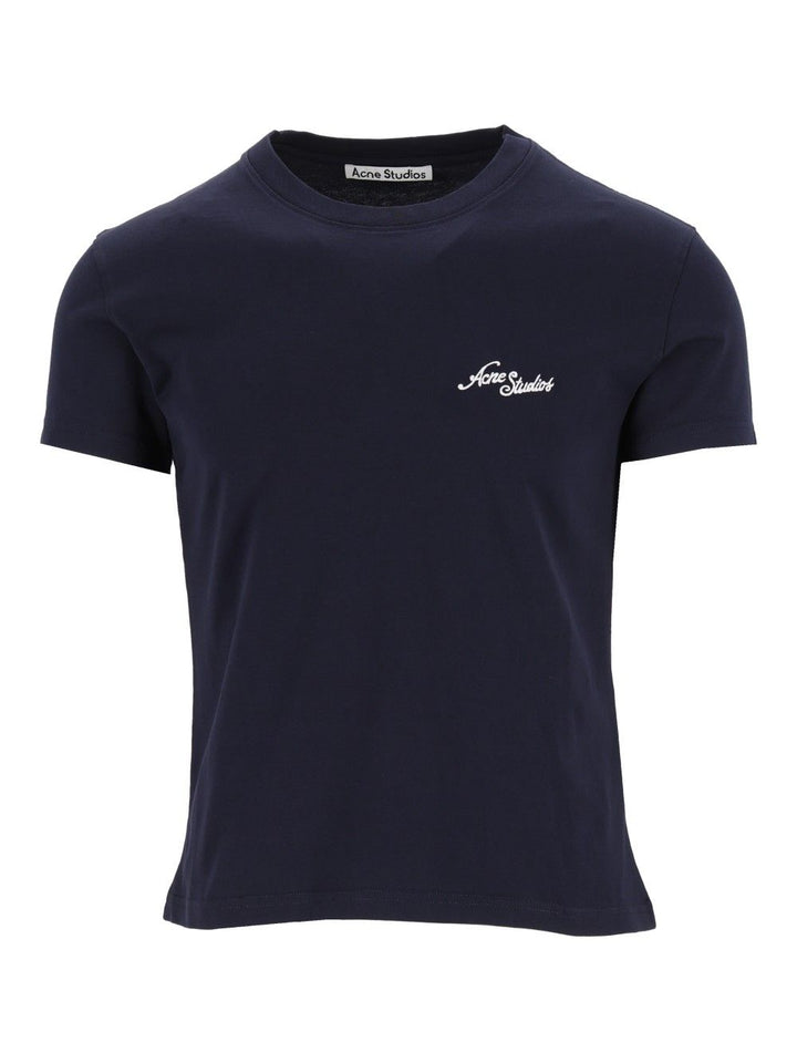 Acne Studios Organic Cotton T-Shirt - Blu | b443c179f32173685379a8b108cfb89fd749a31c