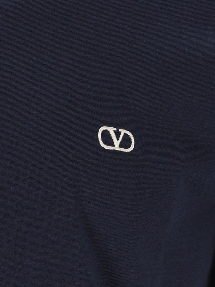 Valentino Garavani Cotton Jersey T-Shirt - Blu | 3d262efc8f9b3c9a1b56f54fba24f0212d03f5d9
