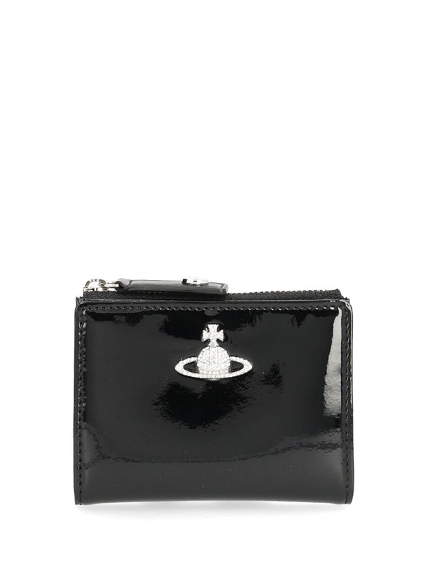 Slim Card Holder With Flap Small Leather Goods Nero