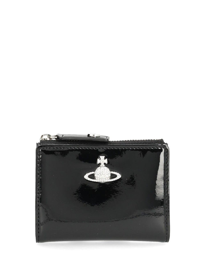 Vivienne Westwood Slim Card Holder With Flap Small leather goods - Nero | aa89eedef32f52945b769d89589304569b9417f1