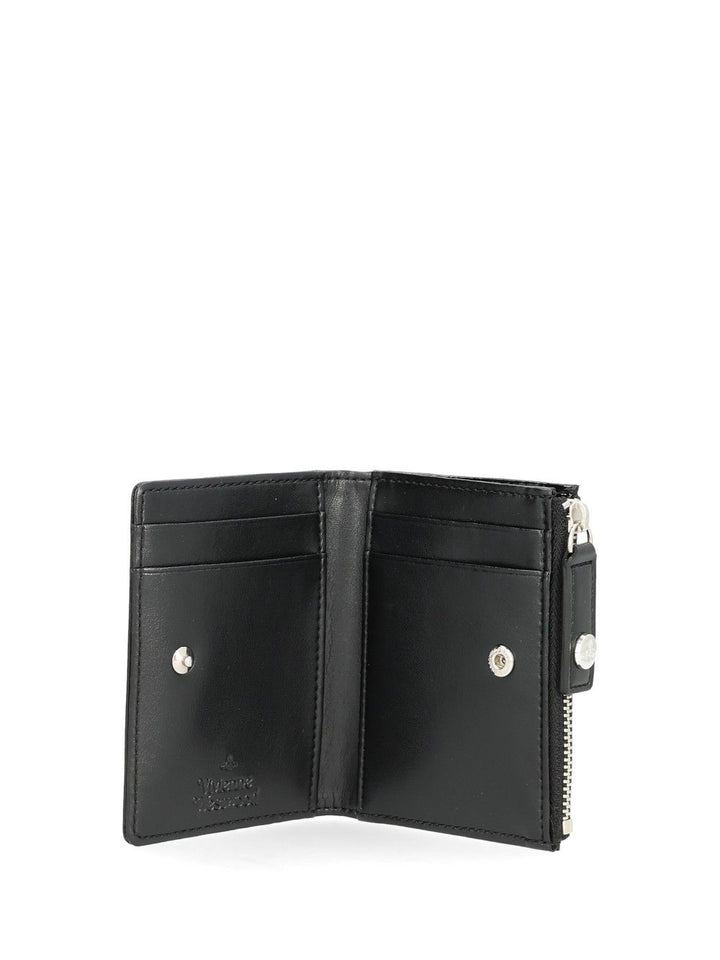 Vivienne Westwood Slim Card Holder With Flap Small leather goods - Nero | 9b79c0c3dc7cb85a3b721b67d2059f9c7c54f032