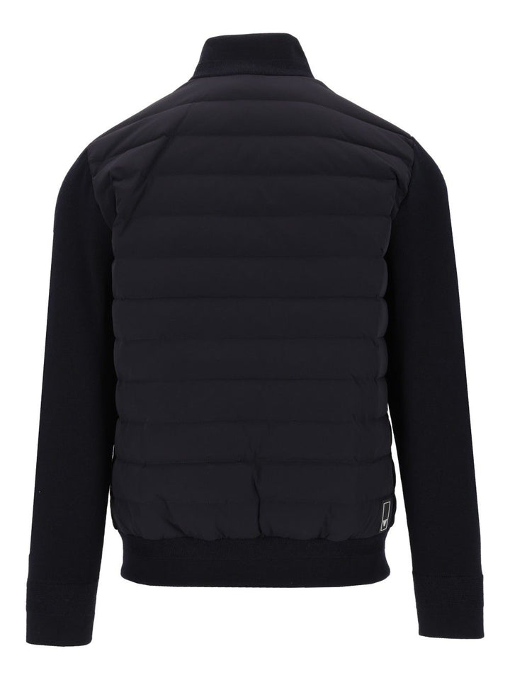 Emporio Armani Down Jacket With Knitted Sleeves Coats - Blu | a8c8ca84f2207ae6278e3d4d793a3bf68764cce4