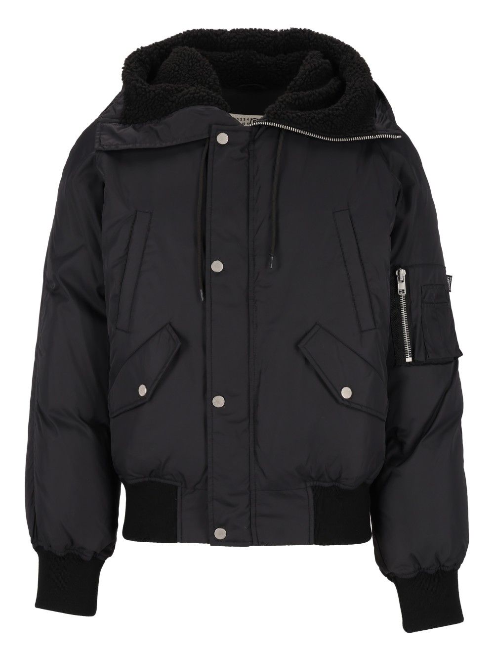 Mm6 Maison Margiela Hooded Bomber Jacket Giacche - Nero | a61ed562b51047793f915426c848c497eb7720d4