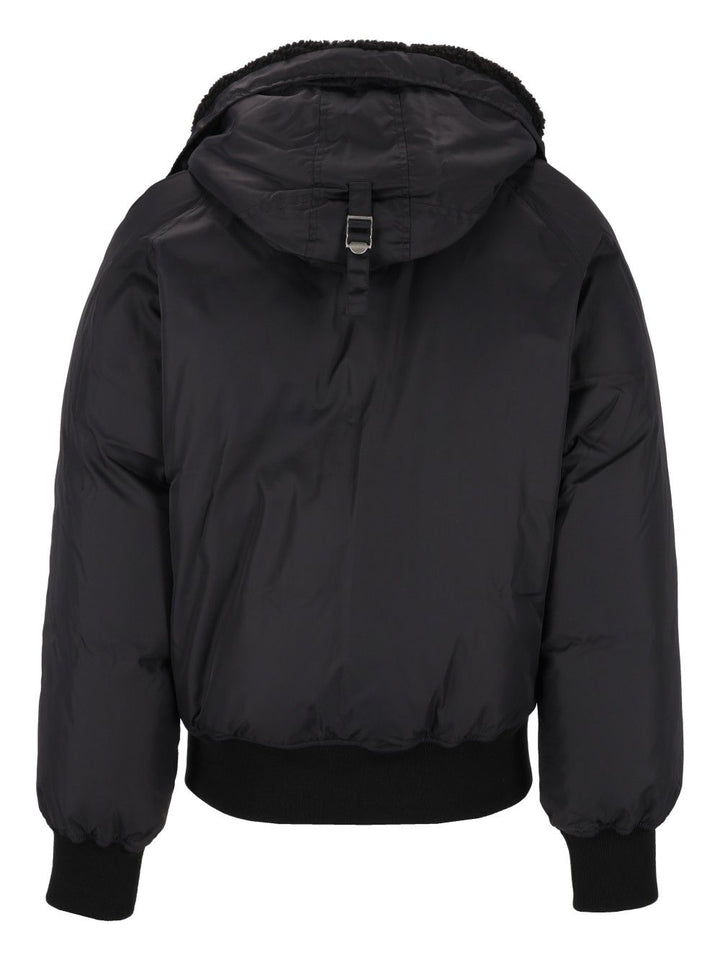 Mm6 Maison Margiela Hooded Bomber Jacket Giacche - Nero | 97c2a48bf839ba099f016ab36e182e053d1d3c6e
