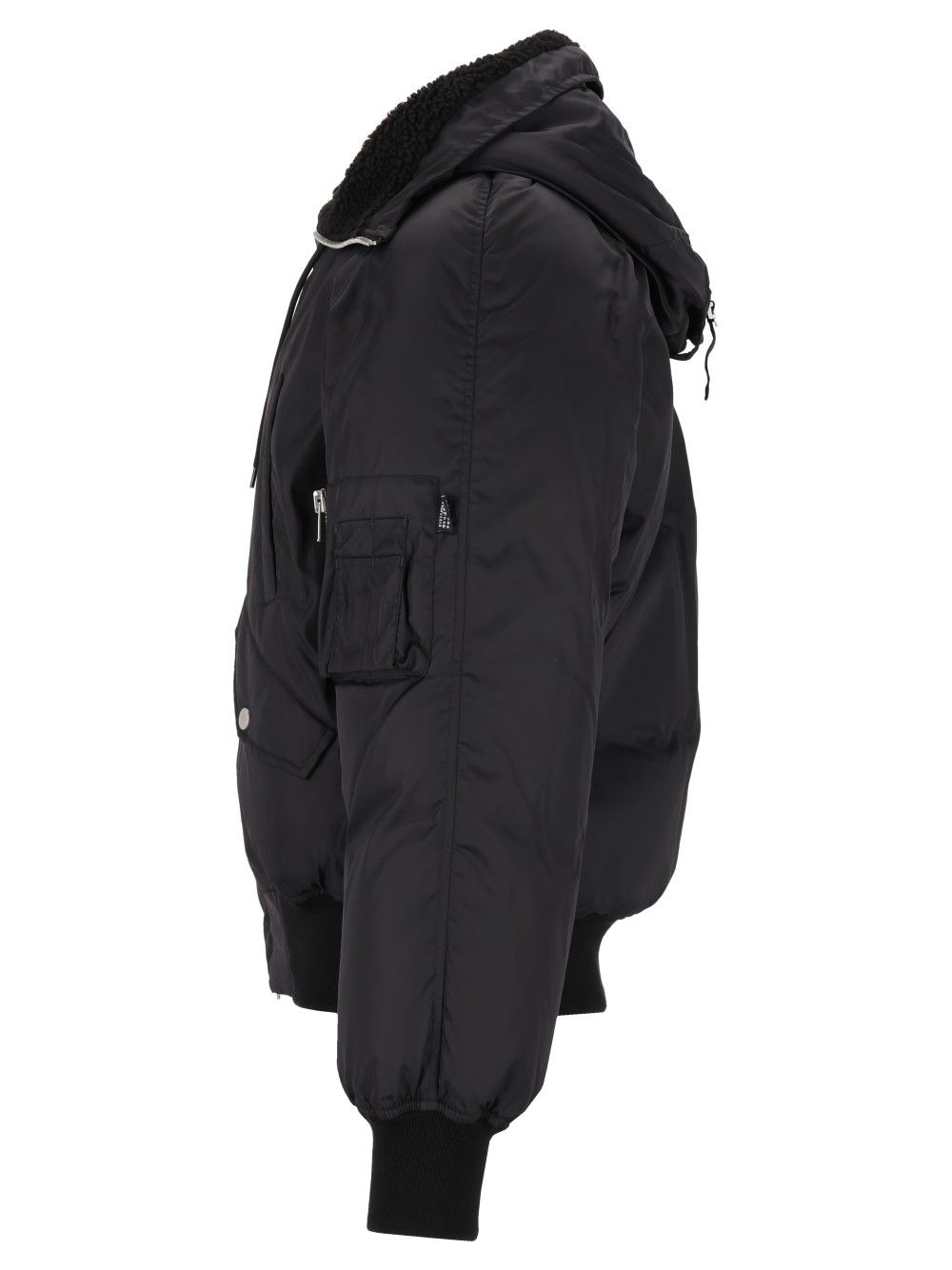 Mm6 Maison Margiela Hooded Bomber Jacket Giacche - Nero | d506969a4c15ac790a7faedd3f62a03e516820ef