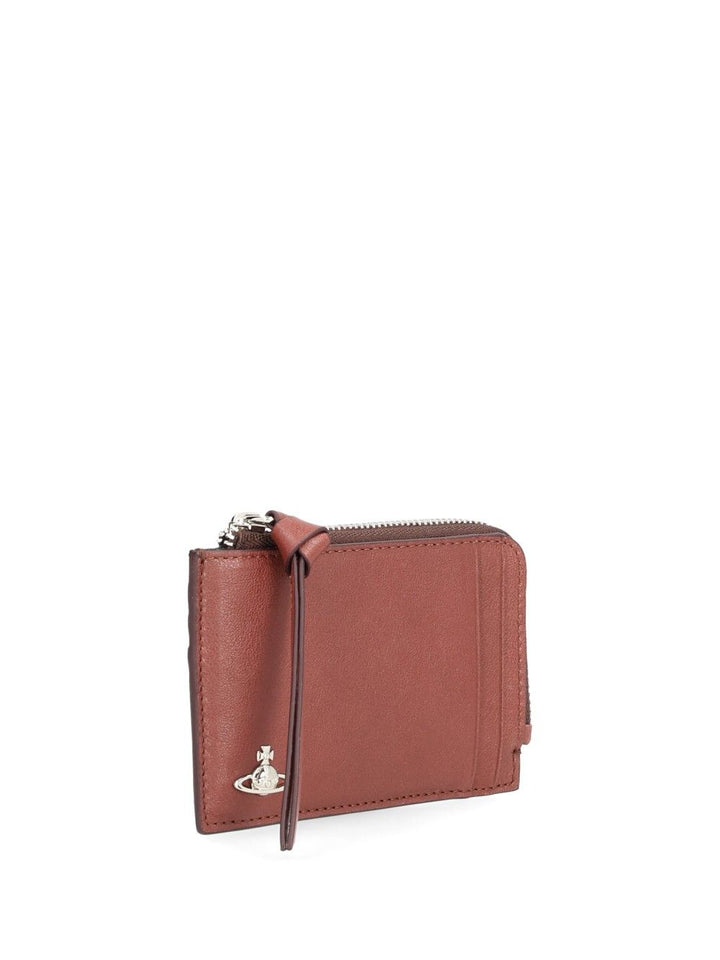 Vivienne Westwood Zip Card Holder Small leather goods - Marrone | 5f6e4e64b82420d2b8770925f7afe568aefd1d6e
