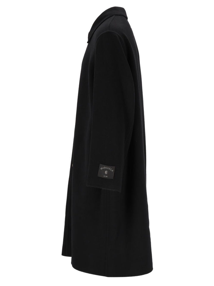 Mm6 Maison Margiela Double-Faced Coat Coats - Nero | 17003c33ec192f1cef6b50d46b8e89717813f622