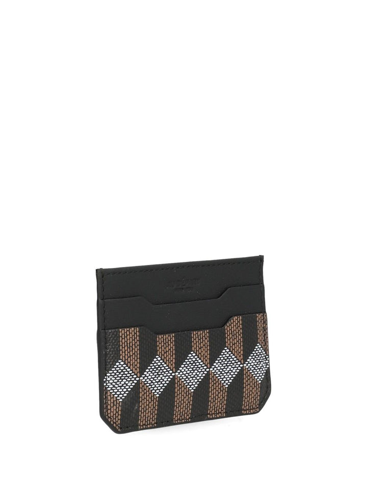 Au Depart Printed Leather Card Holder Wallets - Nero | 8e93ea4856426ab607a60c000c5d606112a959c3