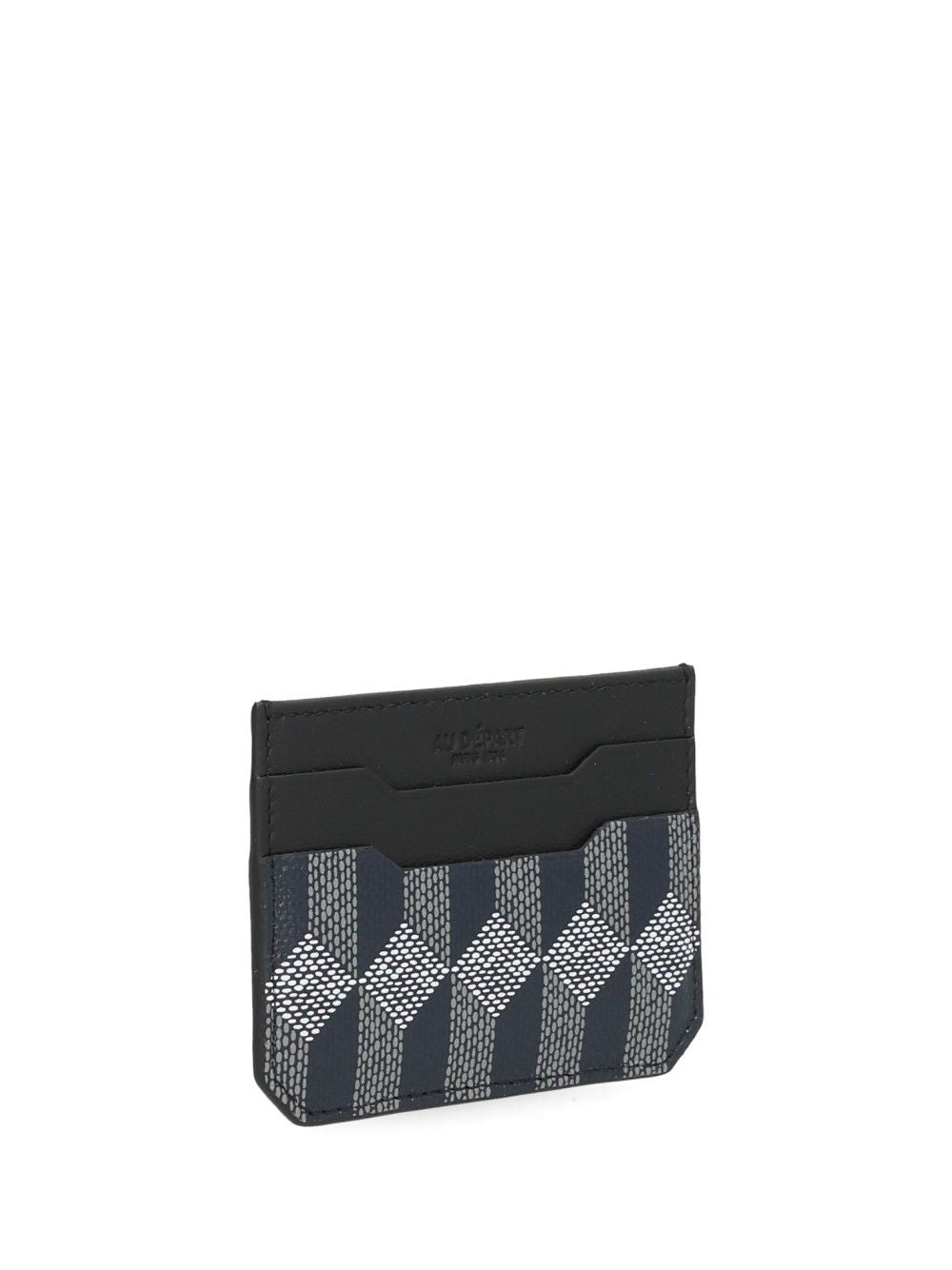 Au Depart Printed Leather Card Holder Wallets - Blu | b9277a37d4e917b2a1b9e6a6fde4d848ba72bd75