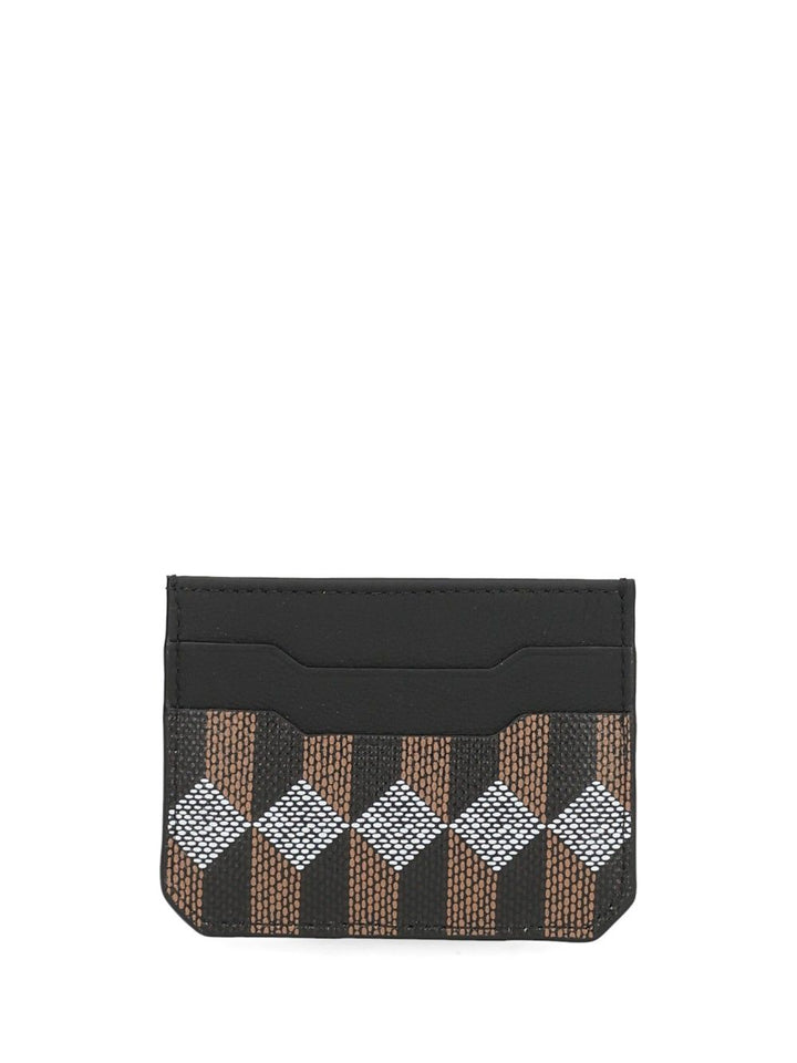 Au Depart Printed Leather Card Holder Wallets - Nero | 63a71a1c1993139ecdfcc33bd74c95ed6954dafc