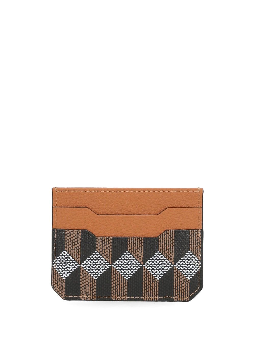 Au Depart Printed Leather Card Holder Wallets - Marrone | ac5e384ae7abef0532fdbef5d113fefc7989f2d7
