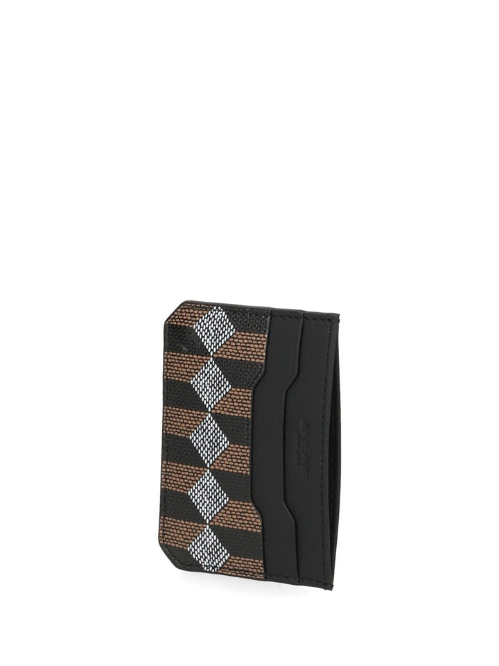 Au Depart Printed Leather Card Holder Wallets - Nero | 7cc3599e8686873ae2ccccf2c9f14181d3c1e2bf