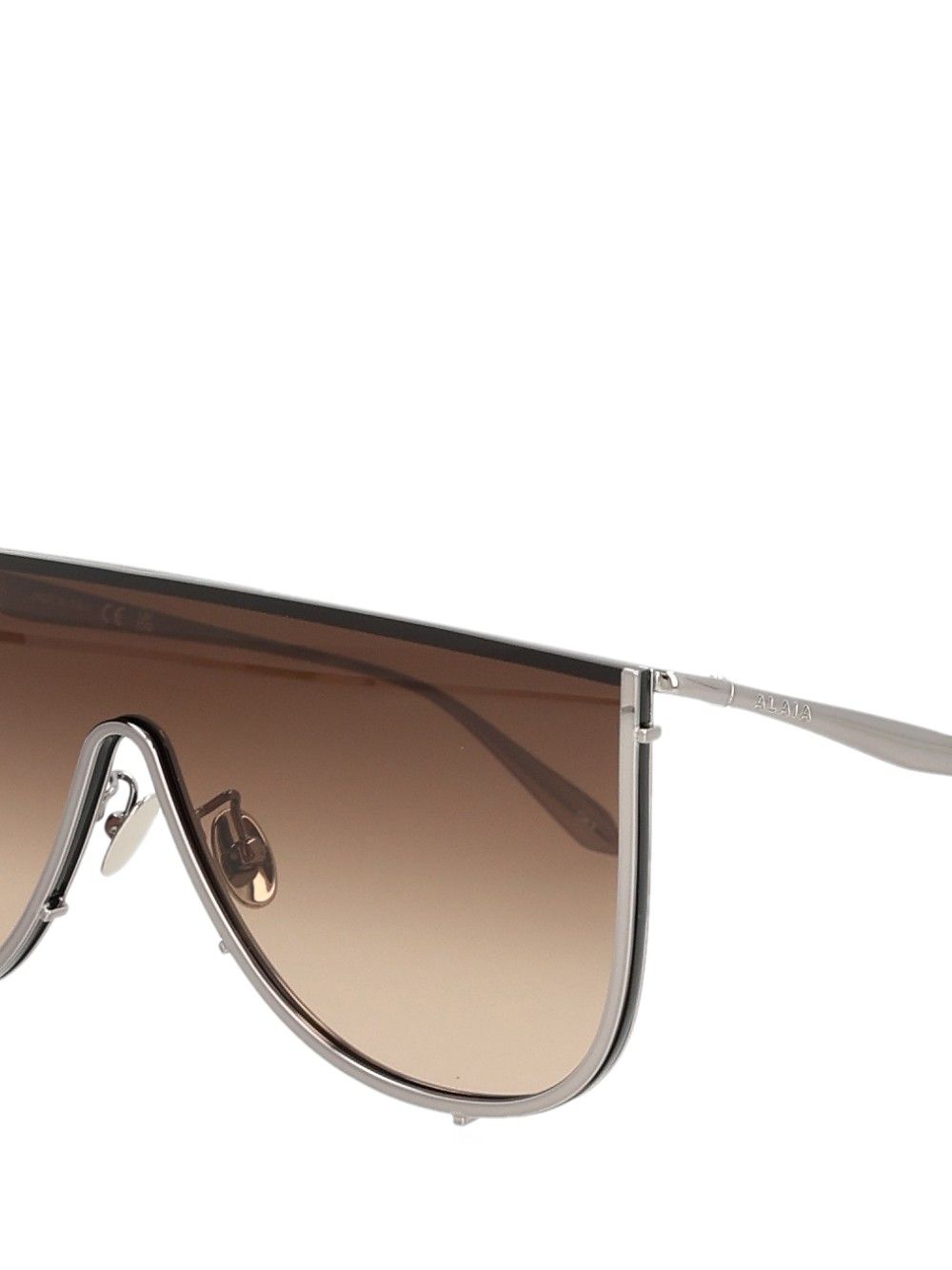 AlaÏA Shield Sun Metal Glasses - Marrone | c18379b4d4a7c4b39d62a13dd6829acb19a19858