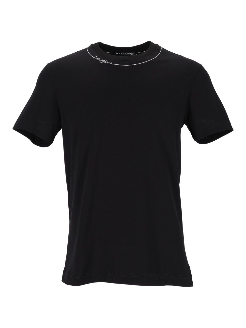 Dolce & Gabbana Cotton  With Embroidery T-Shirt - Nero | f668ca3ac822113601759f12cf59340aec4fb9fa