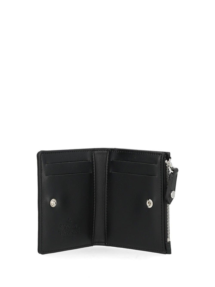 Vivienne Westwood Slim Card Holder With Flap Small leather goods - Nero | 8d80d71b995cc6d142c2d63bbede96e313106f45