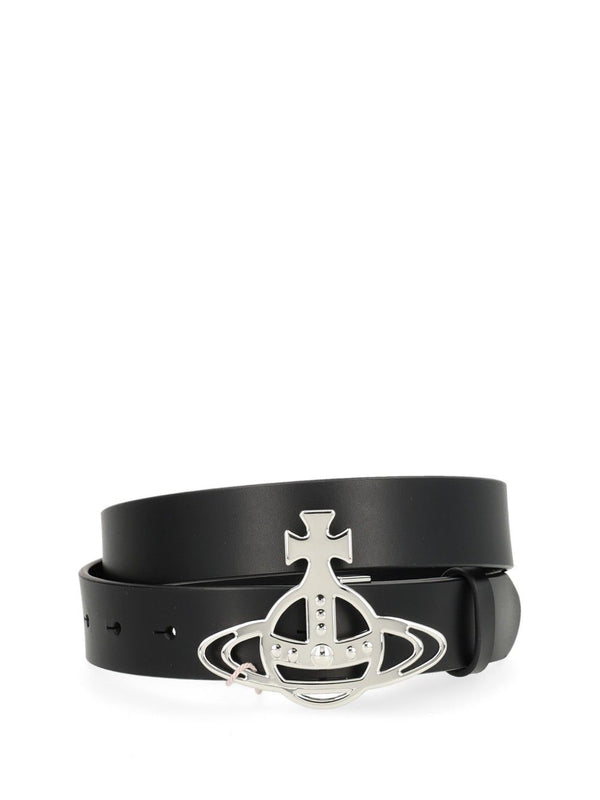 Orb Leather Belt Black
