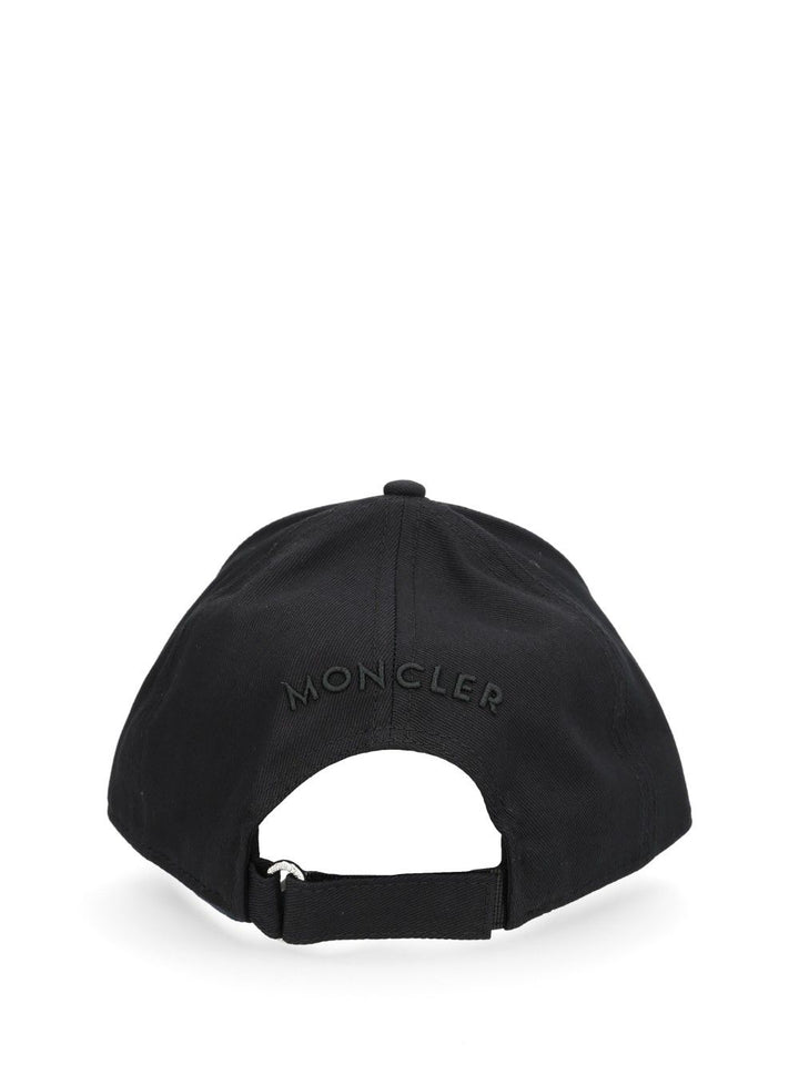 Moncler Cotton Baseball Cap Cappelli - Nero | 576de2c6843e036fead8a27e359bc8582ac59946