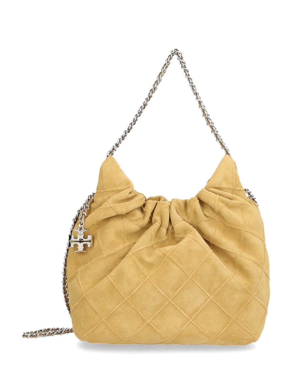 Tory Burch Fleming Mini Hobo Bag In Suede Shoulder Bags - Marrone | 5b75ae07f2b0688bac4b02abc6170b36a47ba4a5