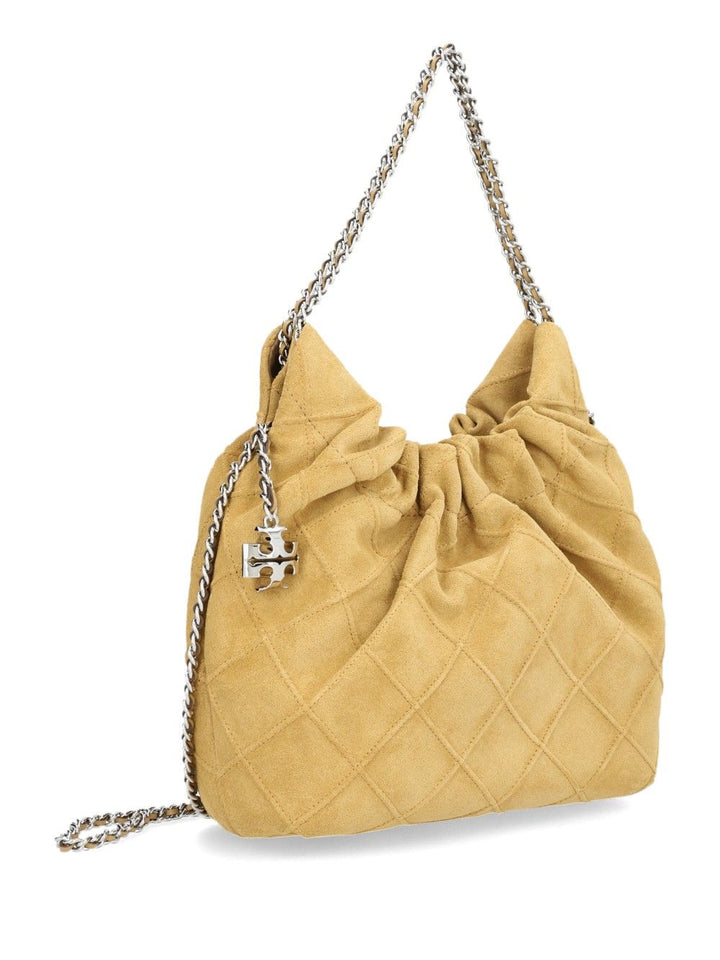 Tory Burch Fleming Mini Hobo Bag In Suede Shoulder Bags - Marrone | d365f066f778147087cf5586c2115e1158722808