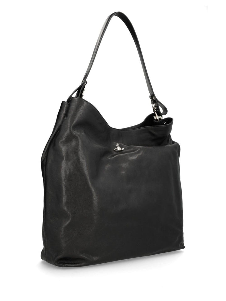 Vivienne Westwood Borsa Lottie Large Shoulder Bags - Nero | e733857eaeac940a1a1d48a785cca7678565d7f2