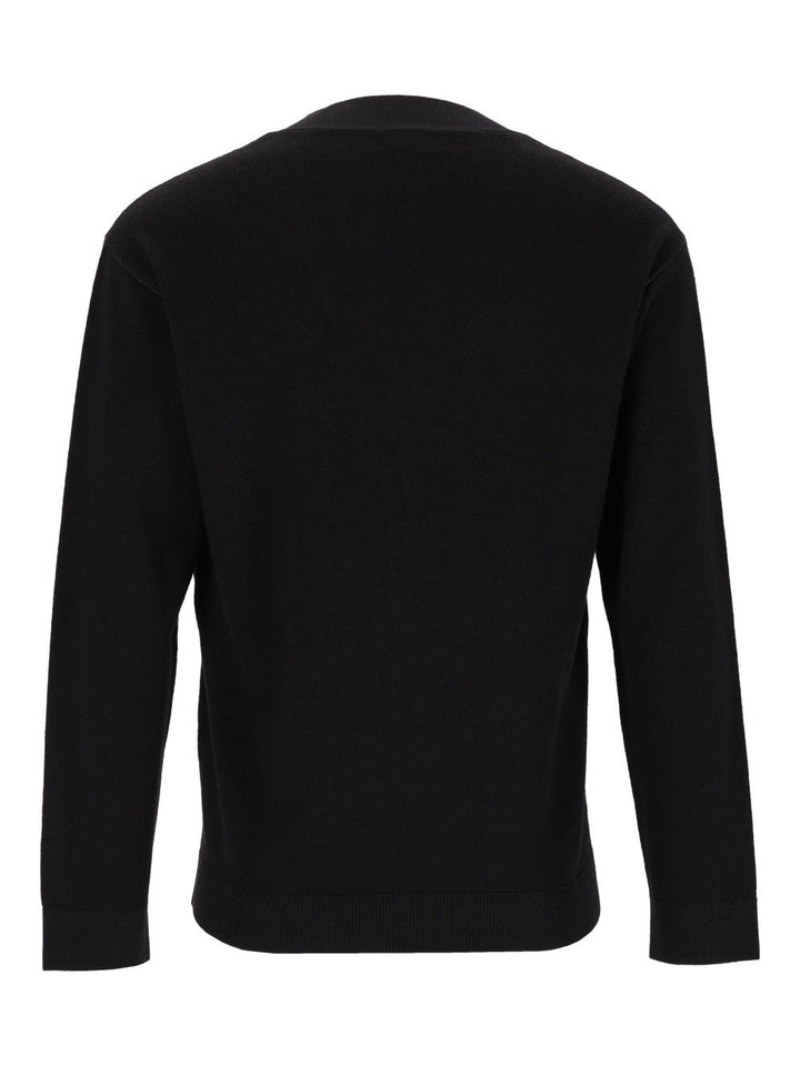 Emporio Armani V-Neck Cardigan Knitwear - Nero | 64867f09c3a8bcc92757f545f9b6899865173a47