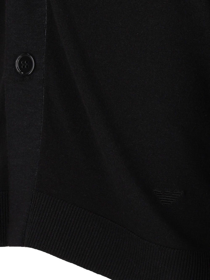Emporio Armani V-Neck Cardigan Knitwear - Nero | ba6f51d290b2b8be83f2cf25cb2cdfeb307f132b