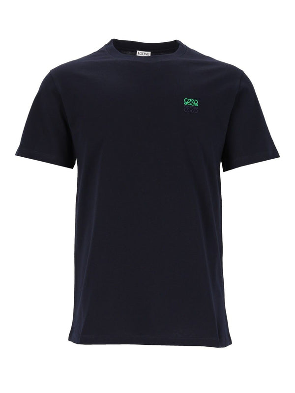 Regular Fit Cotton T-Shirt Blu