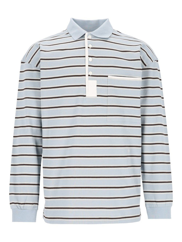 A Righe Polo Celeste