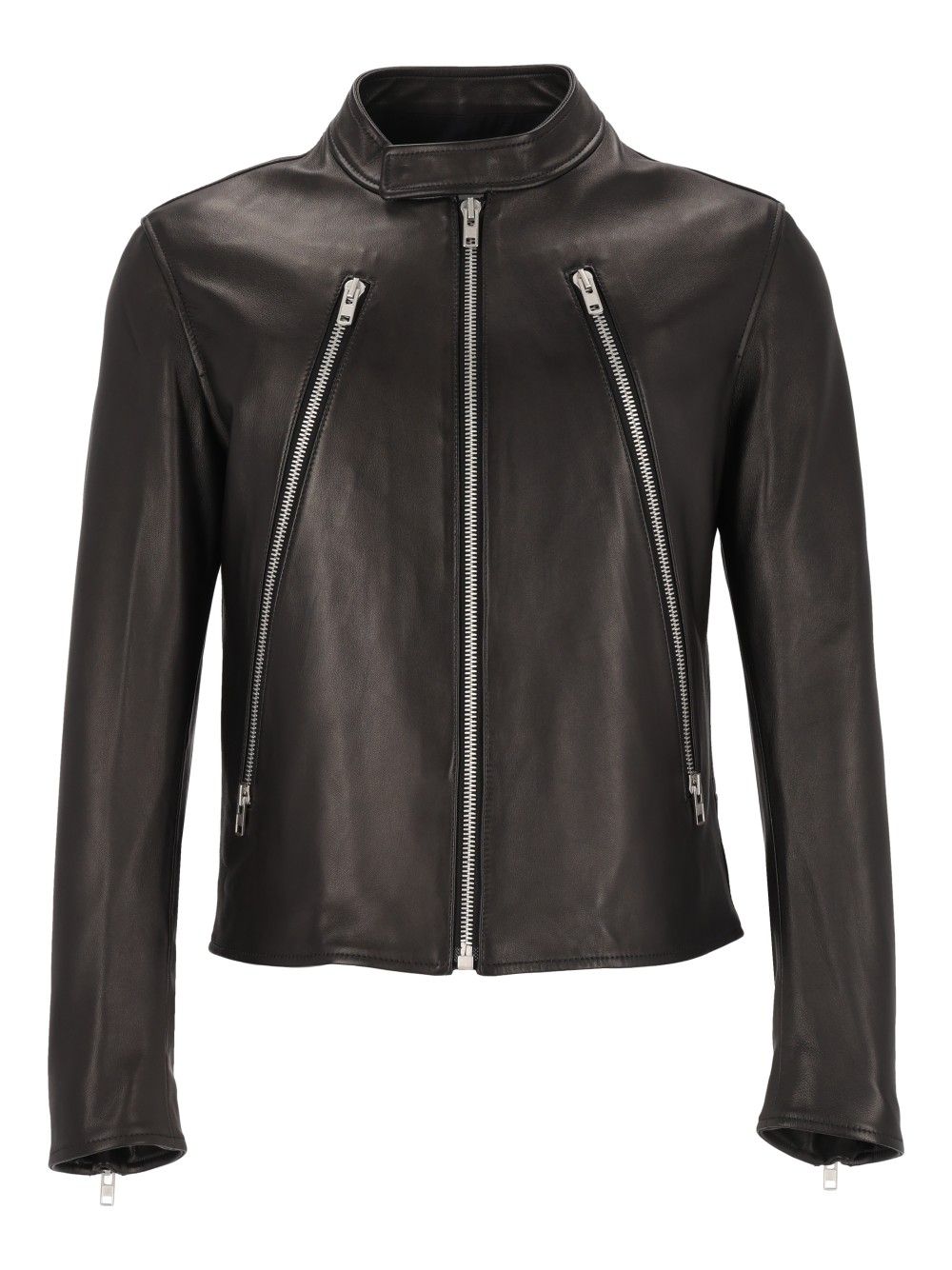 Maison Margiela 5-Zip Leather Jacket Giacche - Nero | fe6afc67383e610b5024ee32581bb9b1d7e0842a