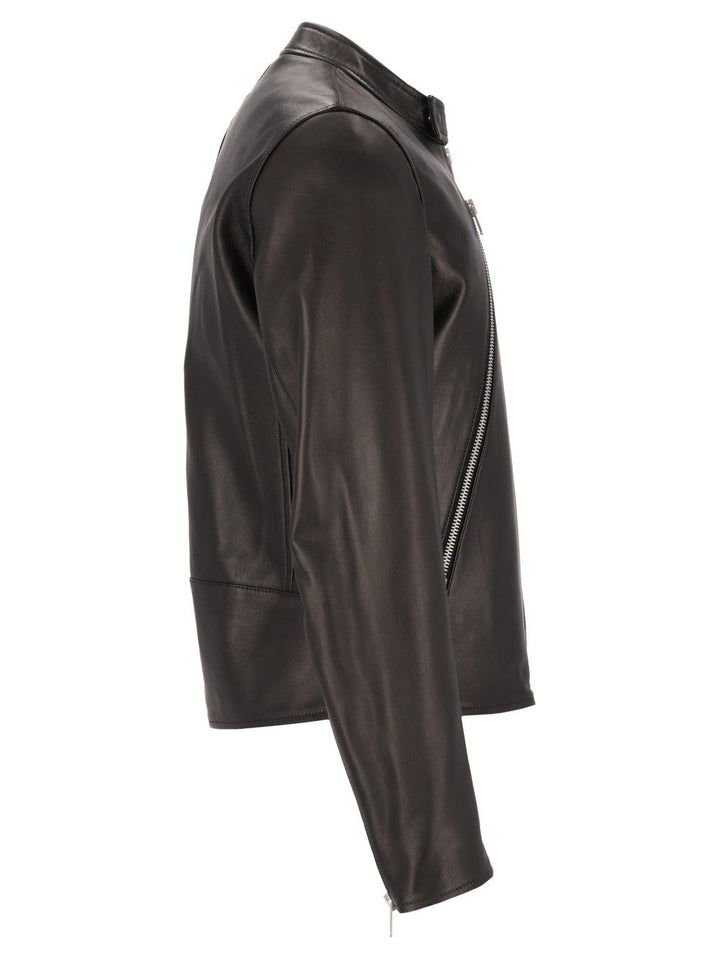 Maison Margiela 5-Zip Leather Jacket Giacche - Nero | 23d55c773324da2d33a37ded48192c62cbb2ce77