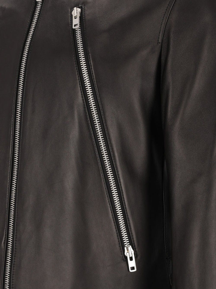 Maison Margiela 5-Zip Leather Jacket Giacche - Nero | 648adc08fc6c64e3177148608f04719ad2073cf3