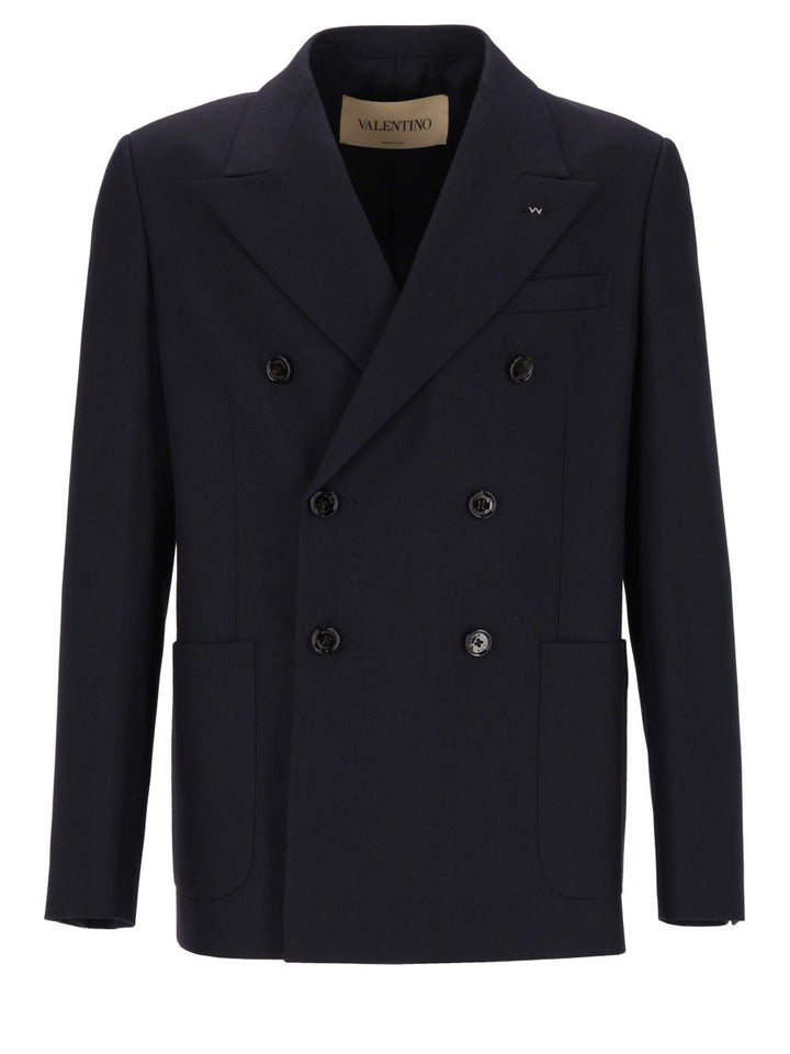 Valentino Garavani Double-Breasted Jacket Giacche - Blu | 269f51fae44eaeb2264858af98283c1c190d1d93