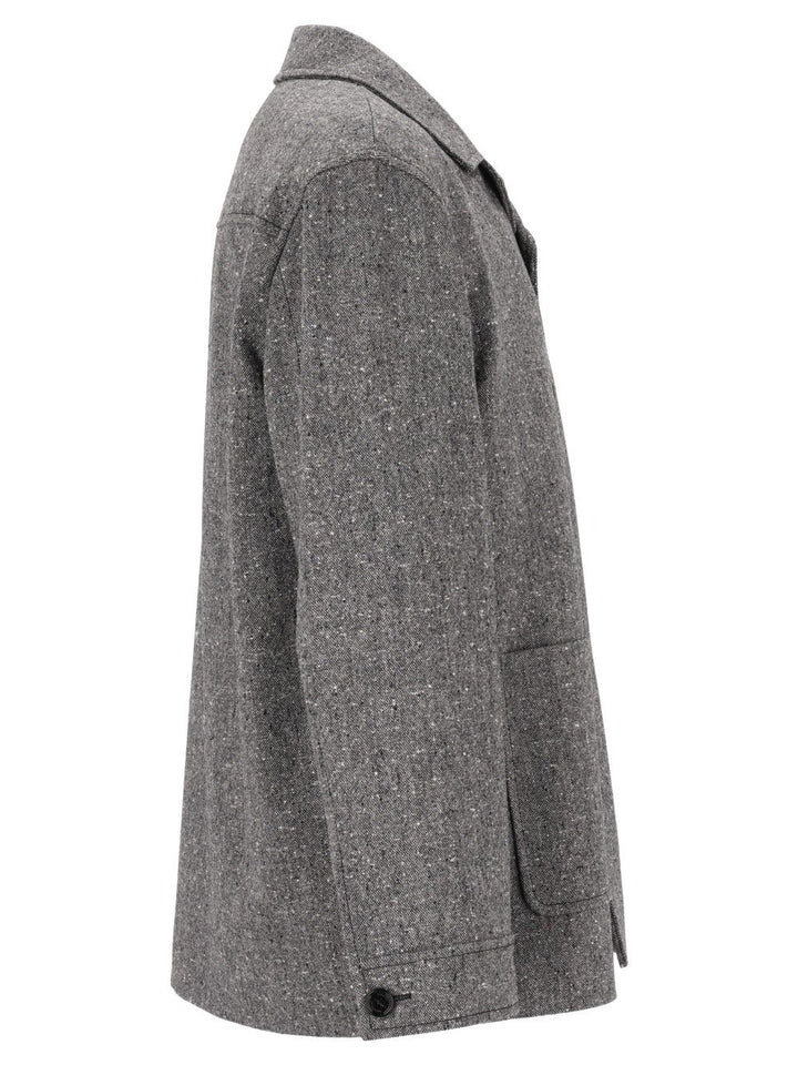 Valentino Garavani Shirt Jacket Giacche - Grey | 17b757dc8e5eb06a3505d7d25eb7d227ddc83ccc