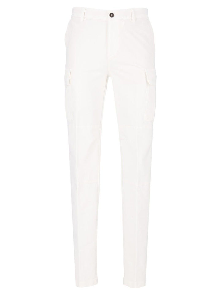 Eleventy Cargo Pants Trousers - Bianco | 7e99fd0bf6dfb2641f7d6c47748c0aa3a2c3cebc