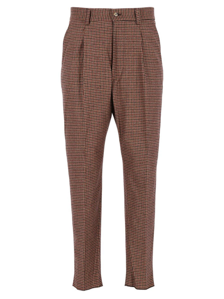 Eleventy Pleated Pants Trousers - Marrone | 4d7db2173bf958d66b8dce533e657fb1efd6c157