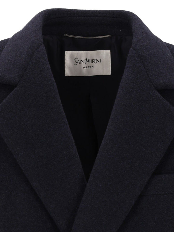 Saint Laurent Manteau Base Vintage Coats - Blu | 47e74d8d3222b65032ab3973972b38b955d751c2