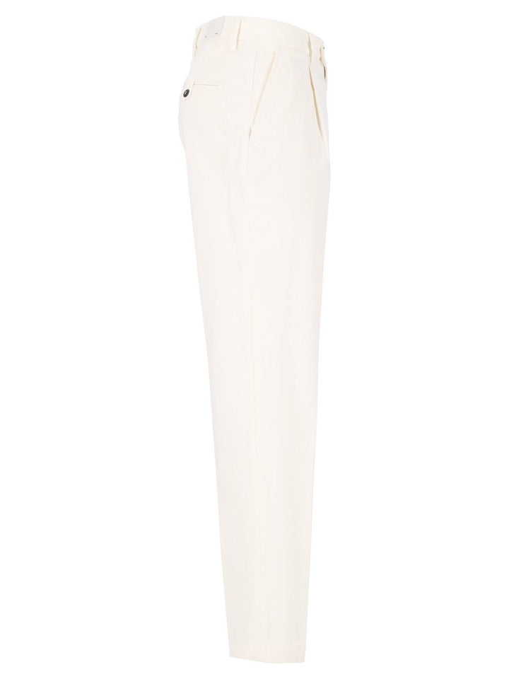 Eleventy Pleated Pants Trousers - Bianco | 71ce4dd752a494a63f755c0c5f7c0097c4ed6d0a