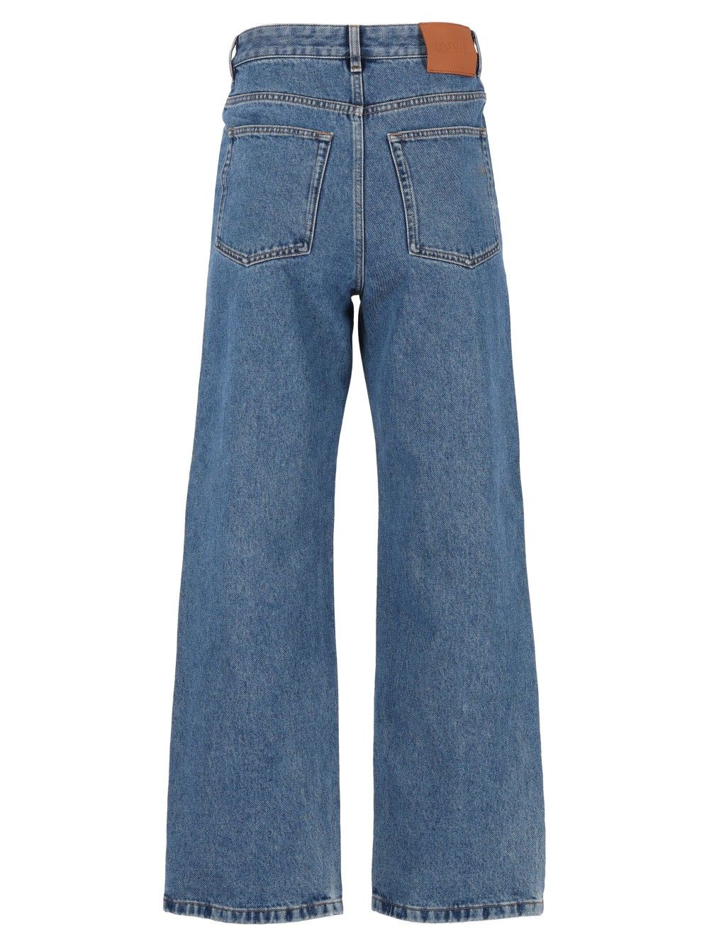 Loewe Anagram Baggy Denim Jeans - Blu | 35bccf4fa758320fba2479fb74cf4f402f190ce6