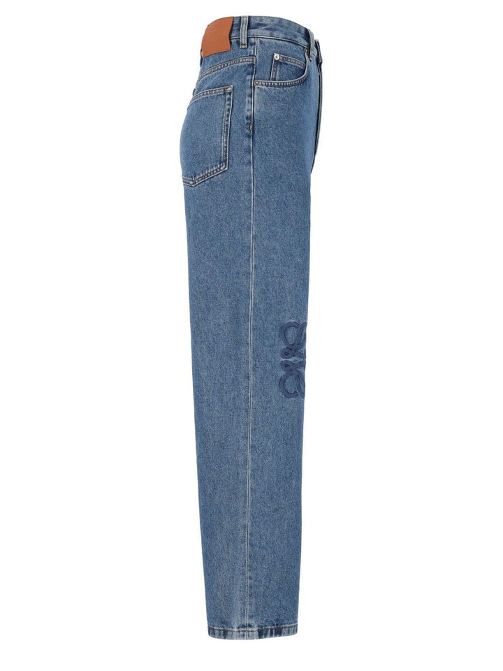 Loewe Anagram Baggy Denim Jeans - Blu | fd3cb9b241e6e63fb943d3eae0403b713e609559