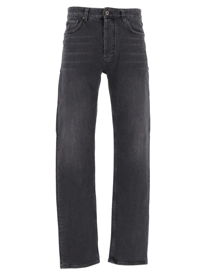 Emporio Armani Straight-Leg  With Five-Pocket Design Jeans - Grey | 3473c23582104080ab7b8b58fd2dfca53a516faf