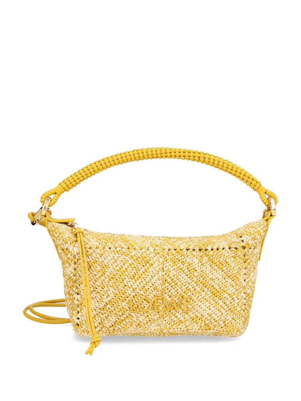 Cala Mini Bag In Rafia Mélange Borse a Mano Giallo