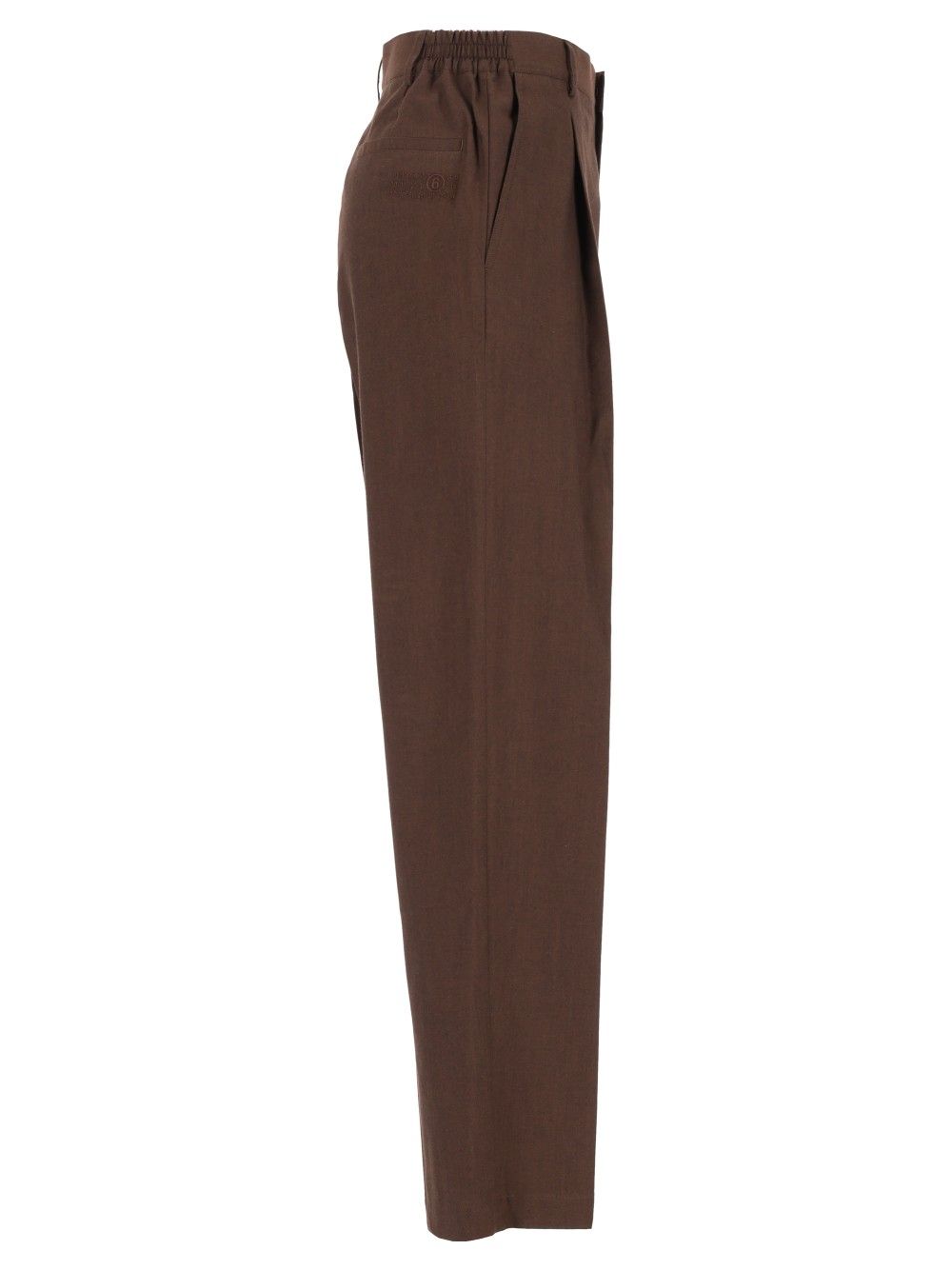 Mm6 Maison Margiela Wide-Leg  With Pleats Trousers - Marrone | 20f55d9e3231b0302278f561228541211f87aa88