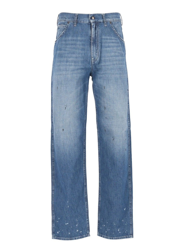 Maison Margiela Treated Denim Jeans - Blu | 8763ad64b58b1fdecbd108c2d38f4f8fb4b8dbc7