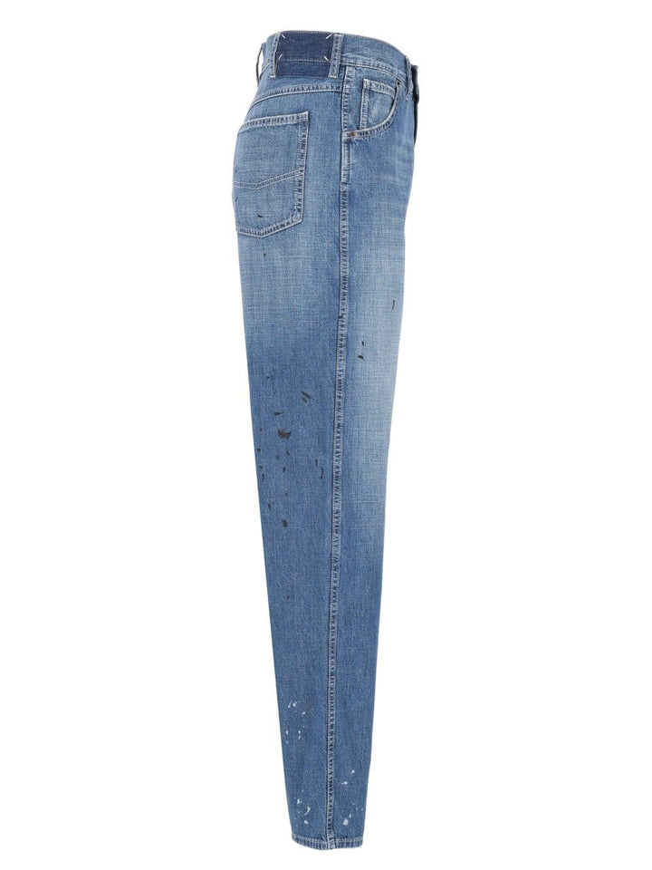 Maison Margiela Treated Denim Jeans - Blu | 070045c7868aa4a71abb9d23ab403082e90f7326