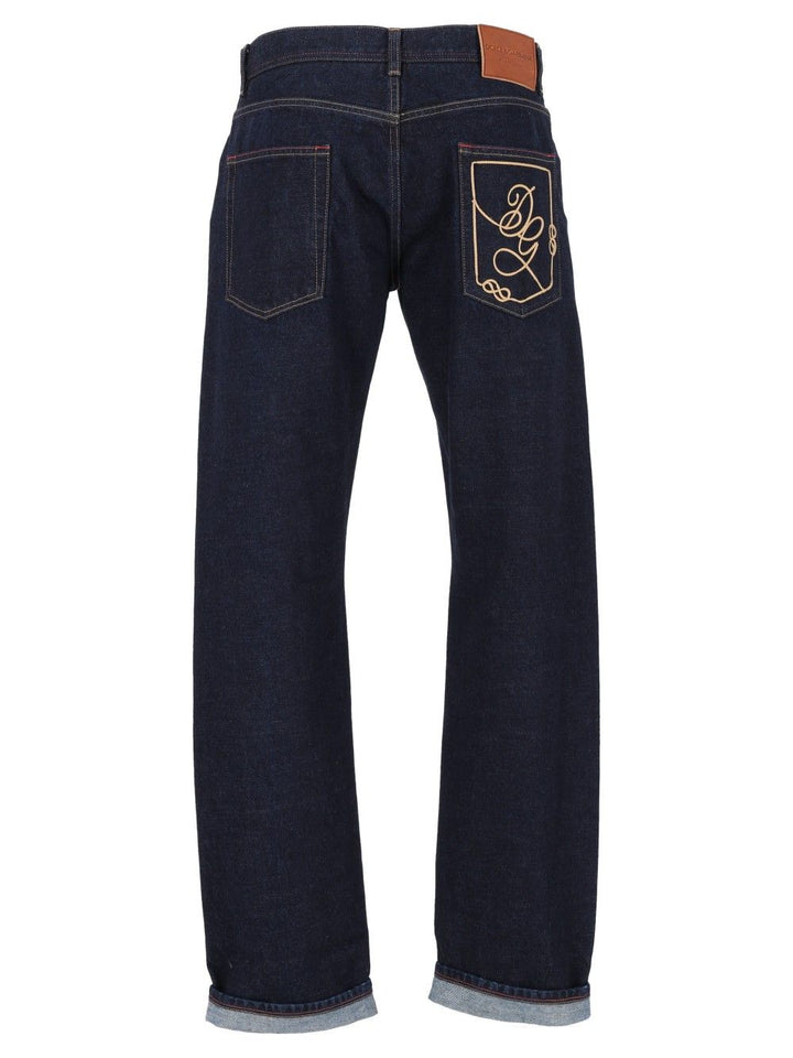 Dolce & Gabbana Jeans With Embroidery Trousers - Blu | 7da987a6f63ed3b10e9afa3f53161bfec32a61f2