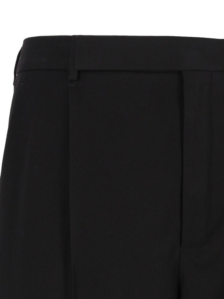 Saint Laurent Classic Flannel Trousers - Nero | 35b06ce29e3c539dac44d850909f51254eeb3ab4