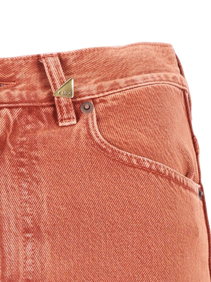 Chloe' High-Waisted, Straight-Leg Jeans - Marrone | 19a9006cf15ff1dfb6f44e92c735e9db37a779ea