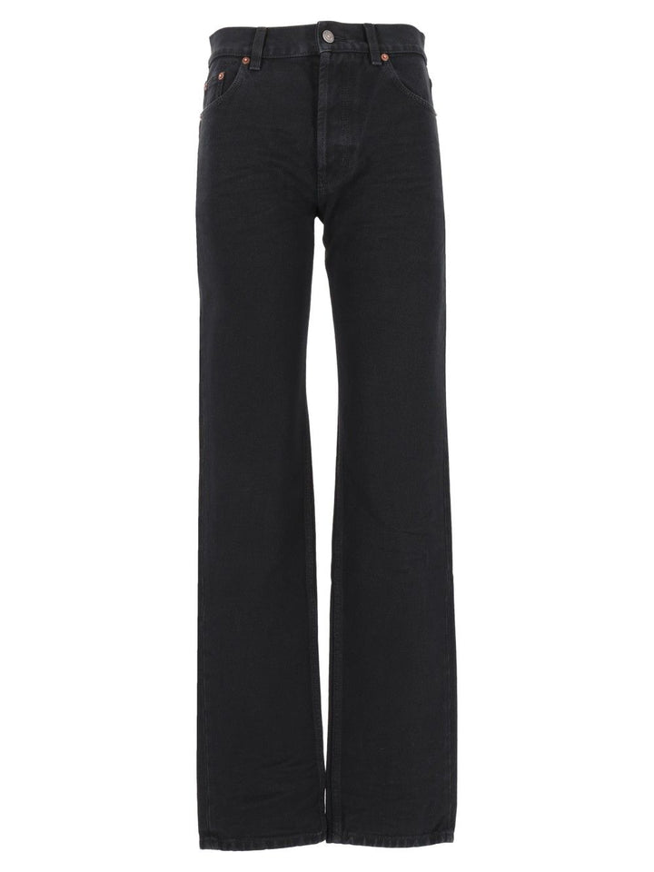 Saint Laurent Relax Straight Jeans - Nero | 7f31c57b6b6a85fd769cb5f88de7a521f328571c