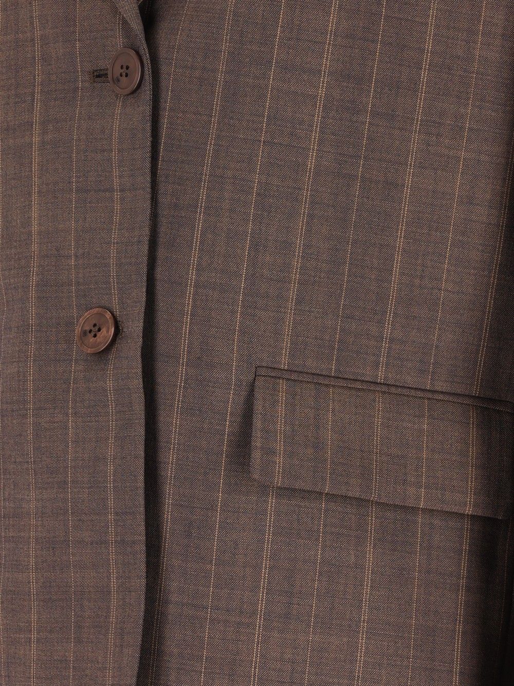 Ganni Brown Pinstriped Wool Blazer Giacche - Marrone | 0829d554a221ddfc8305c660e3a45f7b26e98e4c